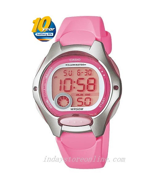 Casio Digital Women's Watch LW-200-4B Digital Sporty Design Resin Band Resin Glass Battery life: 10 Years