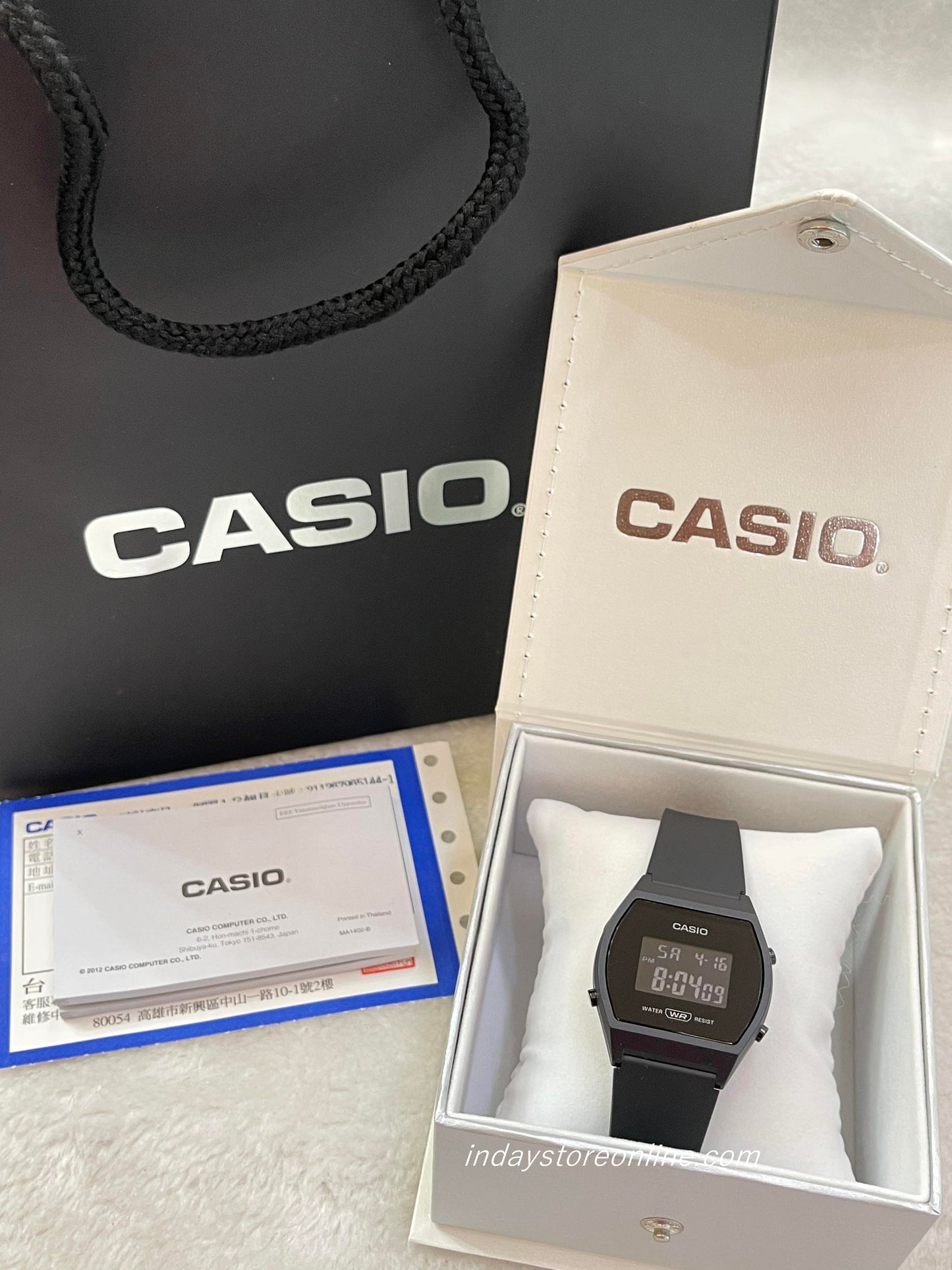 Casio Digital Women's Watch LW-204-1B Black Color Classical Design Resin Strap