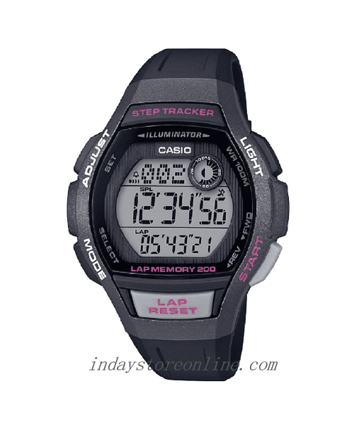 Casio Digital Women's Watch LWS-2000H-1A Digital Step Tracker Resin Band Resin Glass