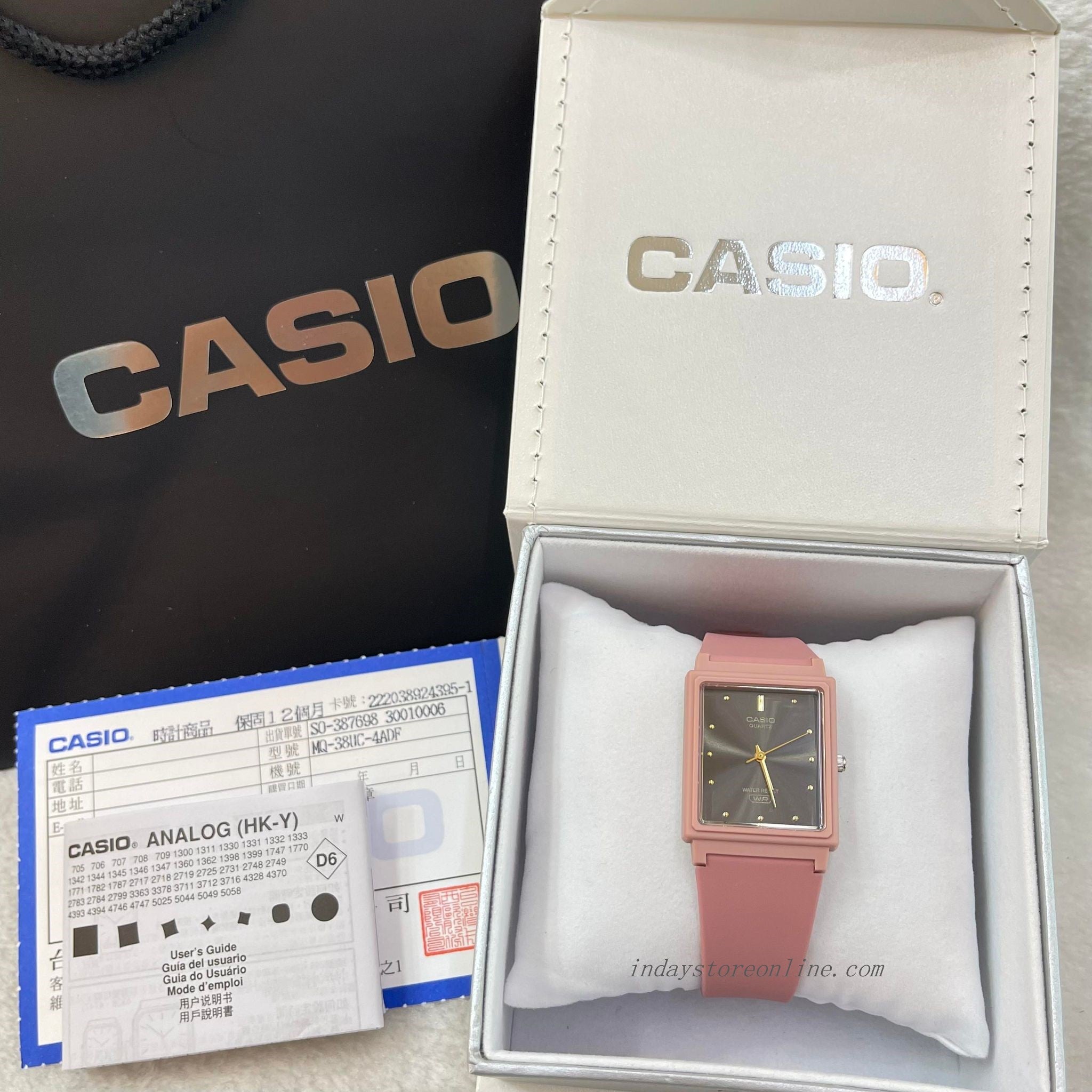 Casio Analog Women's Watch MQ-38UC-4A Resin Glass Pink Color Resin