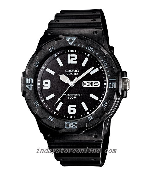 Casio Analog Men's Watch MRW-200H-1B2 Standard Black Resin Strap Watch Plexiglas