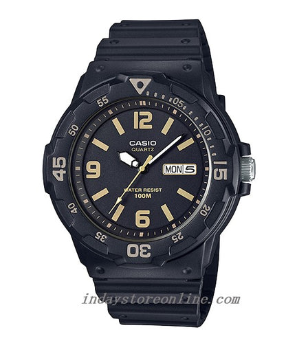 Casio Analog Men's Watch MRW-200H-1B3 Diver Look Plexiglas Black Resin Strap Watch