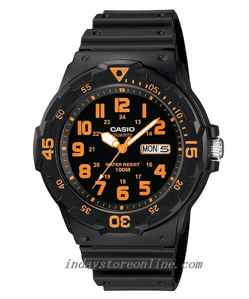 Casio Analog Men's Watch MRW-200H-4B Diving Sport Plexiglas Black Resin Strap Watch