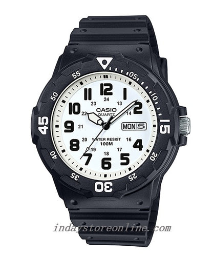 Casio Analog Men's Watch MRW-200H-7B Diving Sport Plexiglas Black Resin Strap Watch