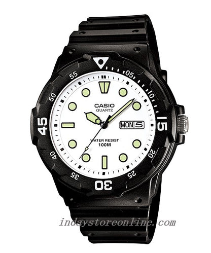 Casio Analog Men's Watch MRW-200H-7E Diver's Look Black Resin Strap Watch Plexiglas