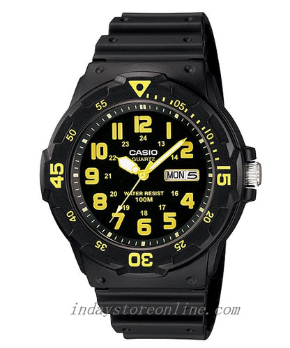 Casio Analog Men's Watch MRW-200H-9B Diver's Look Black Resin Strap Watch