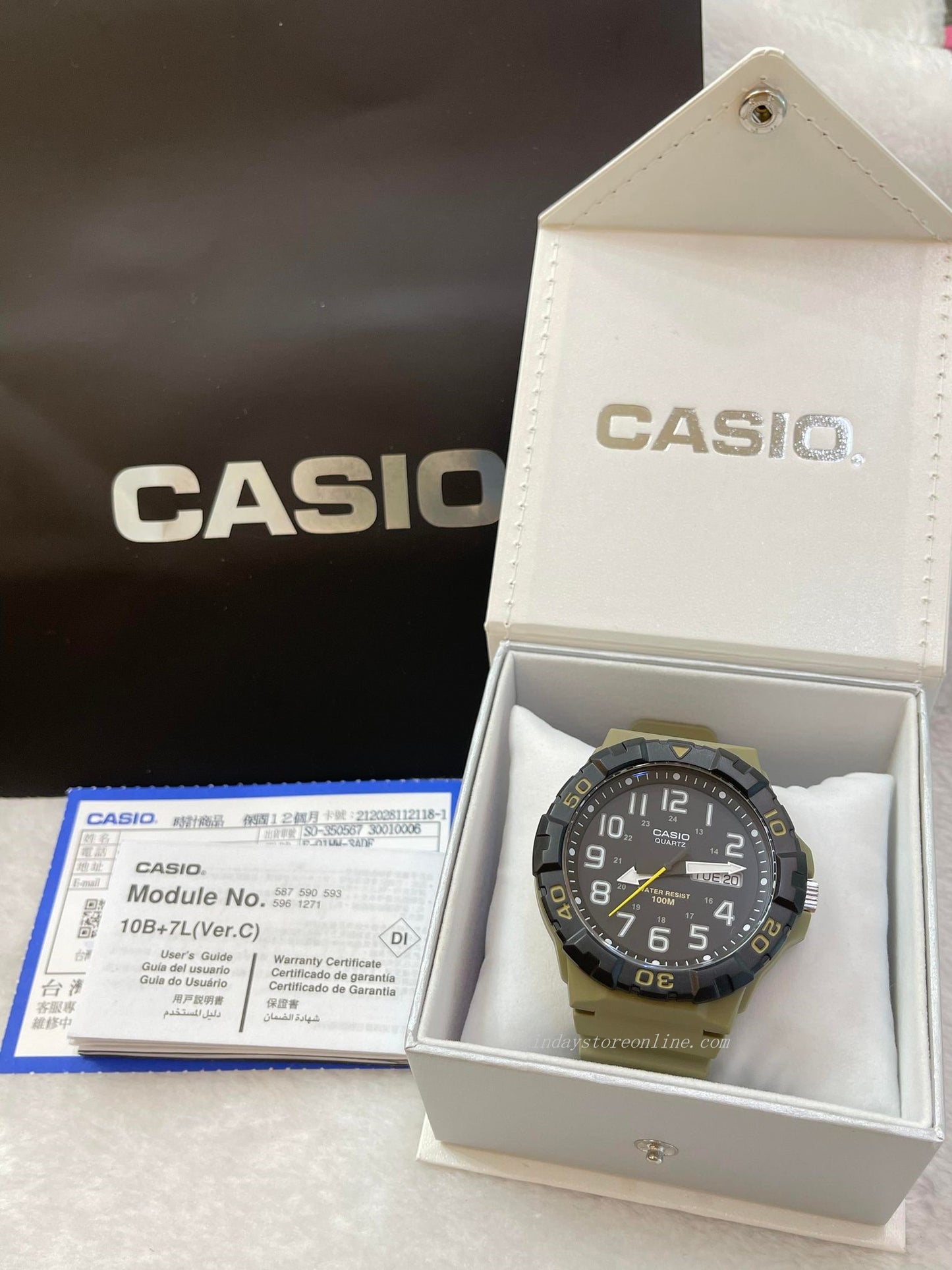 Casio Analog Men's Watch MRW-210H-5A Black Dial Resin Strap Watch