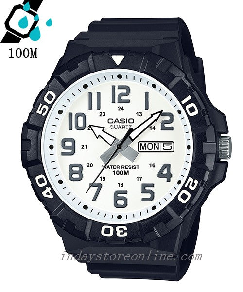 Casio Analog Men's Watch MRW-210H-7A Sporty Design Resin Glass Black Resin Strap Watch