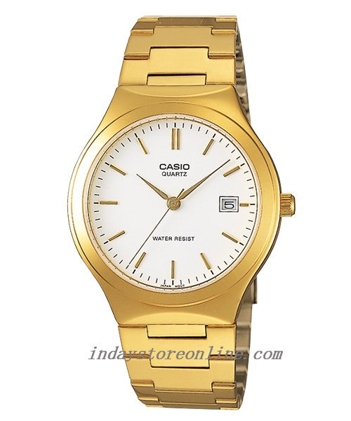 Casio Fashion Men's Watch MTP-1170N-7A Gold Plated Stainless Steel Strap Mineral Glass