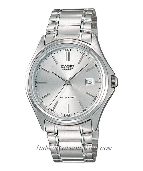 Casio Fashion Men's Watch MTP-1183A-7A Silver Plated Stainless Steel Band Triple-fold Clasp Mineral Glass