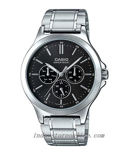 Casio Standard Men's Watch MTP-V300D-1A Silver Plated Stainless Steel Mineral Glass