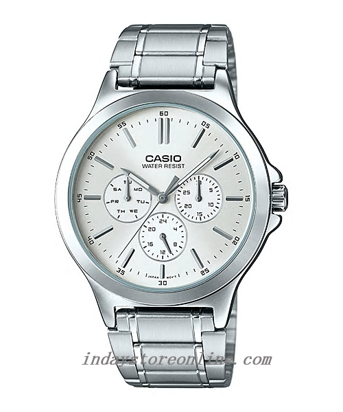 Casio Standard Men's Watch MTP-V300D-7A Silver Plated Stainless Steel Mineral Glass