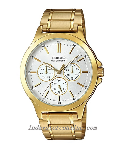 Casio Standard Men's Watch MTP-V300G-7A Gold Plated Stainless Steel Mineral Glass
