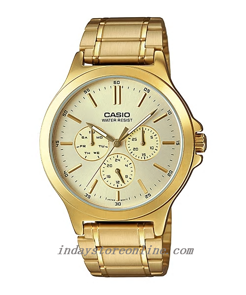 Casio Standard Men's Watch MTP-V300G-9A Gold Plated Stainless Steel Mineral Glass