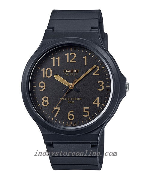 Casio Analog Men's Watch MW-240-1B2 Simple Design Resin Glass Black Resin Strap Watch