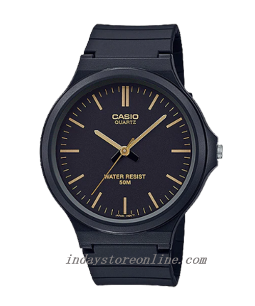 Casio Analog Men's Watch MW-240-1E2 Simple Design Resin Glass Black Resin Strap Watch