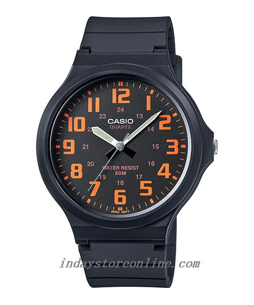 Casio Analog Men's Watch MW-240-4B Simple Design Resin Glass Black Resin Strap Watch