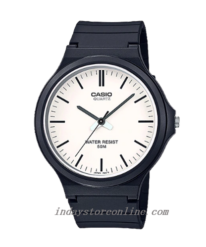 Casio Analog Men's Watch MW-240-7E Simple Design Resin Glass Black Resin Strap Watch