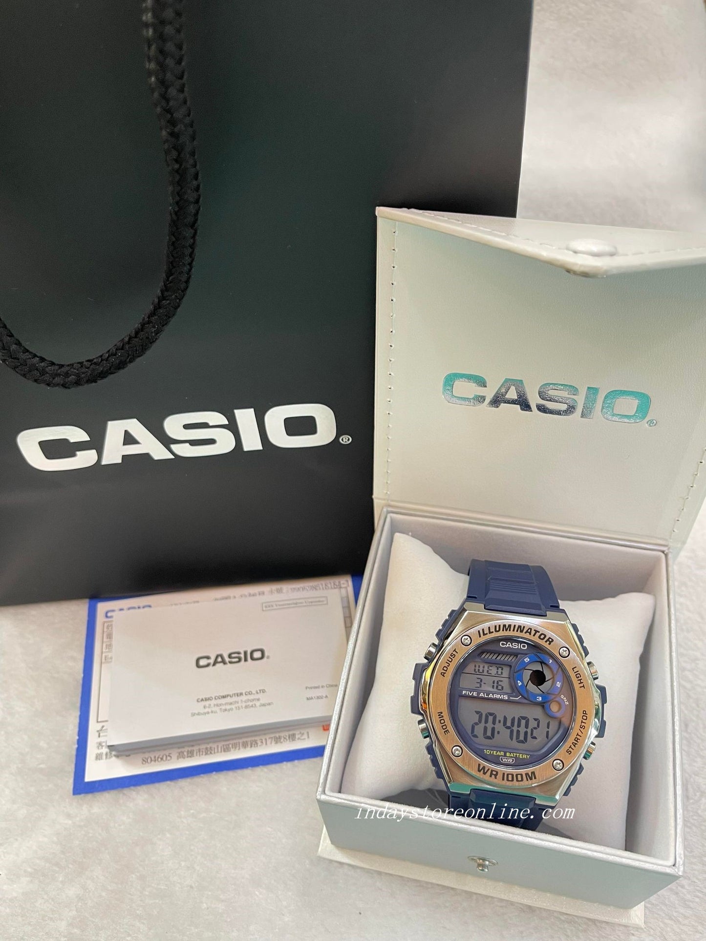 Casio Digital Men's Watch MWD-100H-2A Digital Casual Design Resin Band Resin Glass Battery Life: 10 years
