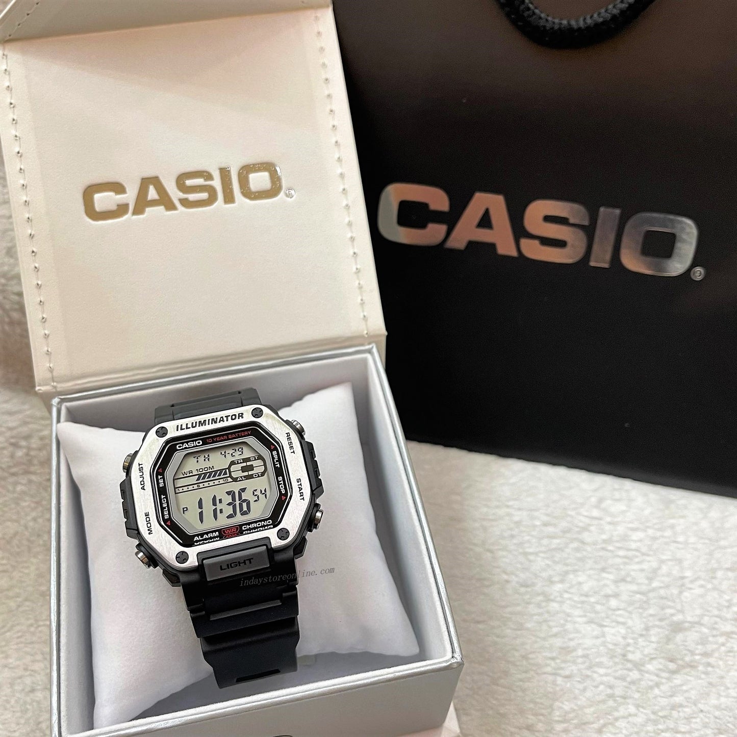 Casio Digital Men's Watch MWD-110H-1A Digital Resin Band Resin Glass Battery life: 70 years