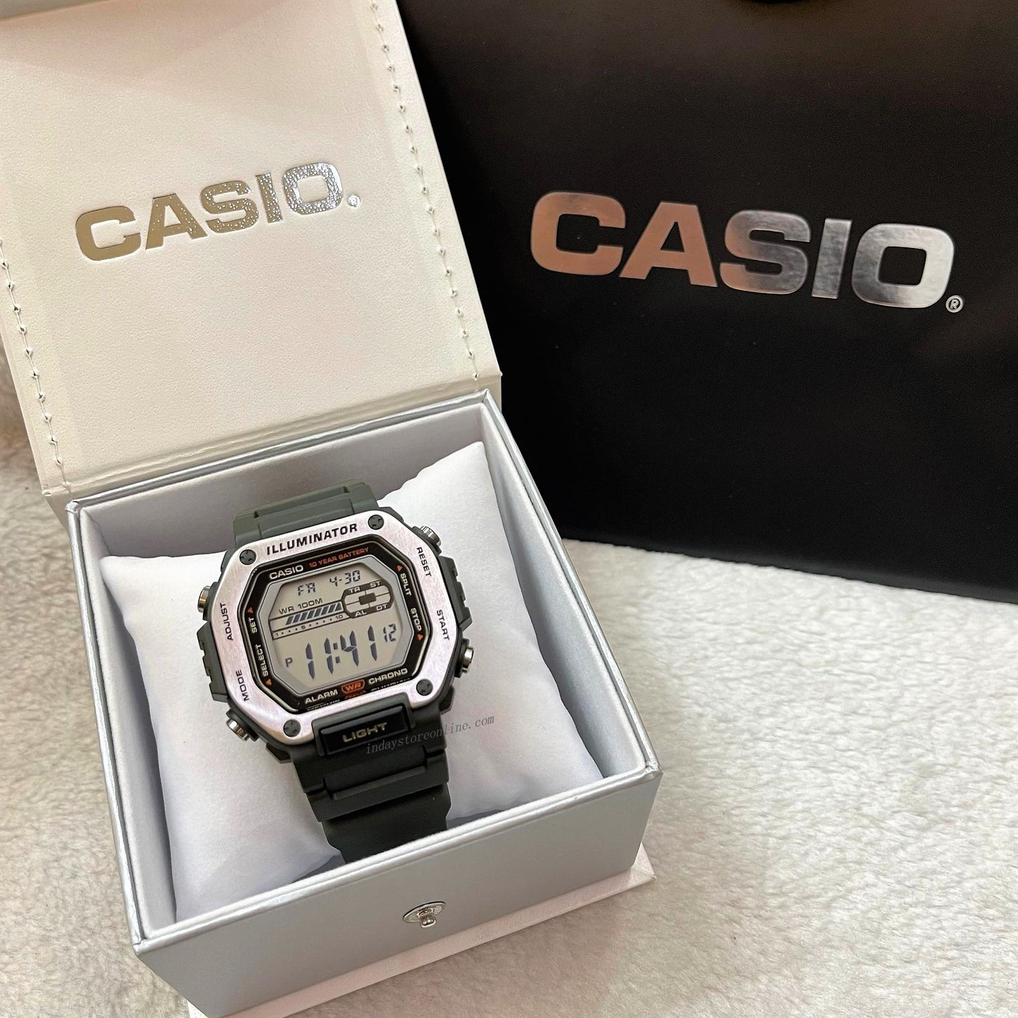 Casio Digital Men's Watch MWD-110H-3A Digital Resin Band Resin Glass Battery life: 10 years