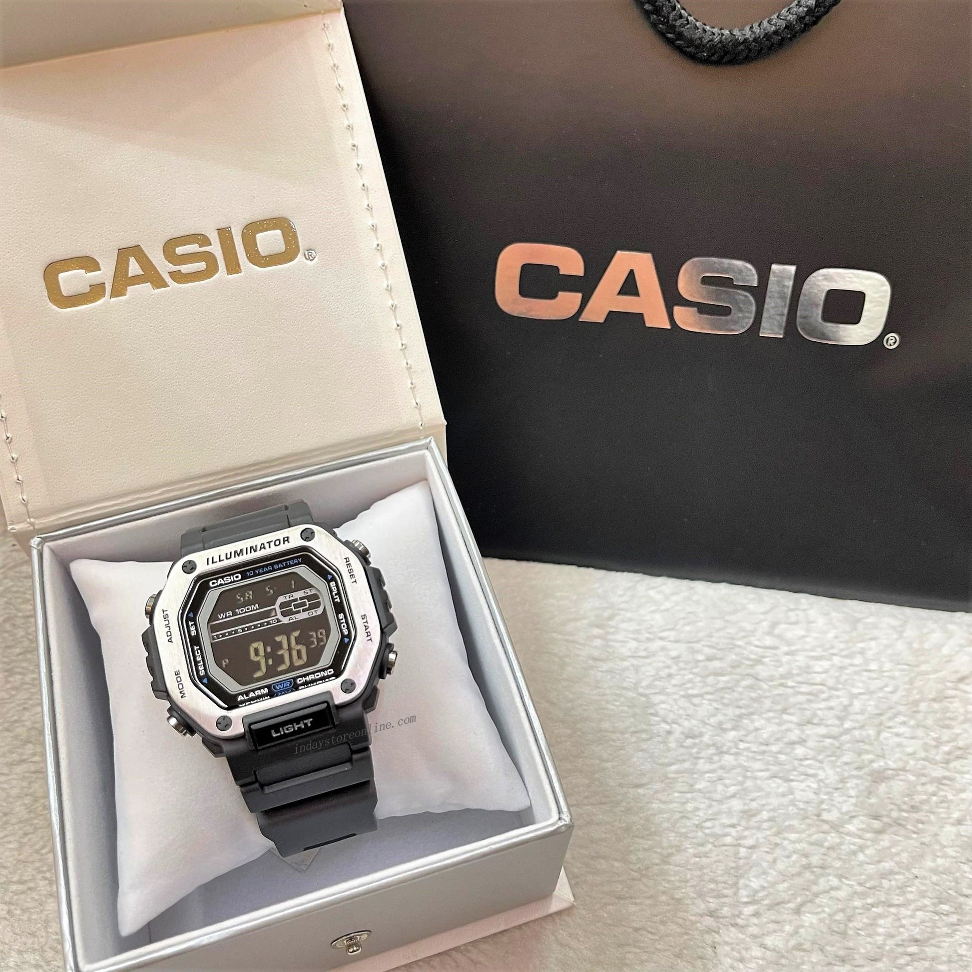 Casio Digital Men's Watch MWD-110H-8B Digital Resin Band Resin Glass B –  indaystoreonline