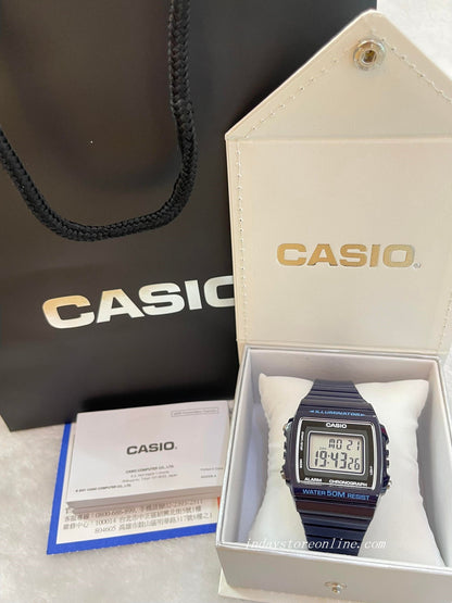 Casio Digital Women's Watch W-215H-2A Digital Resin Band Mineral Glass