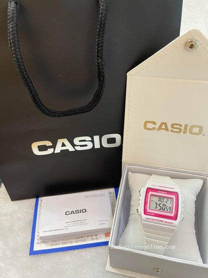 Casio Digital Women's Watch W-215H-7A2 Digital White Color Resin Band Resin Glass