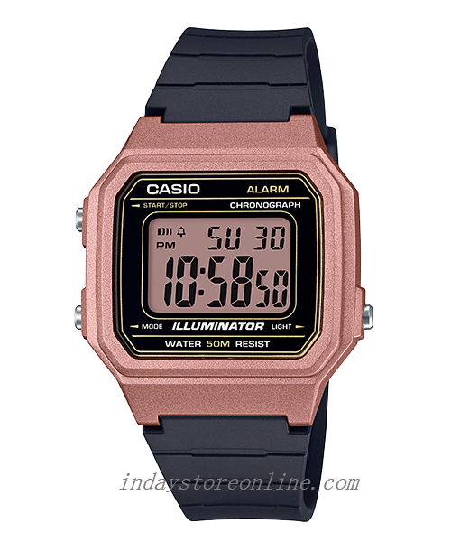 Casio Digital Women's Watch W-217HM-5A Digital Resin Band Resin Glass Battery Life: 7 years