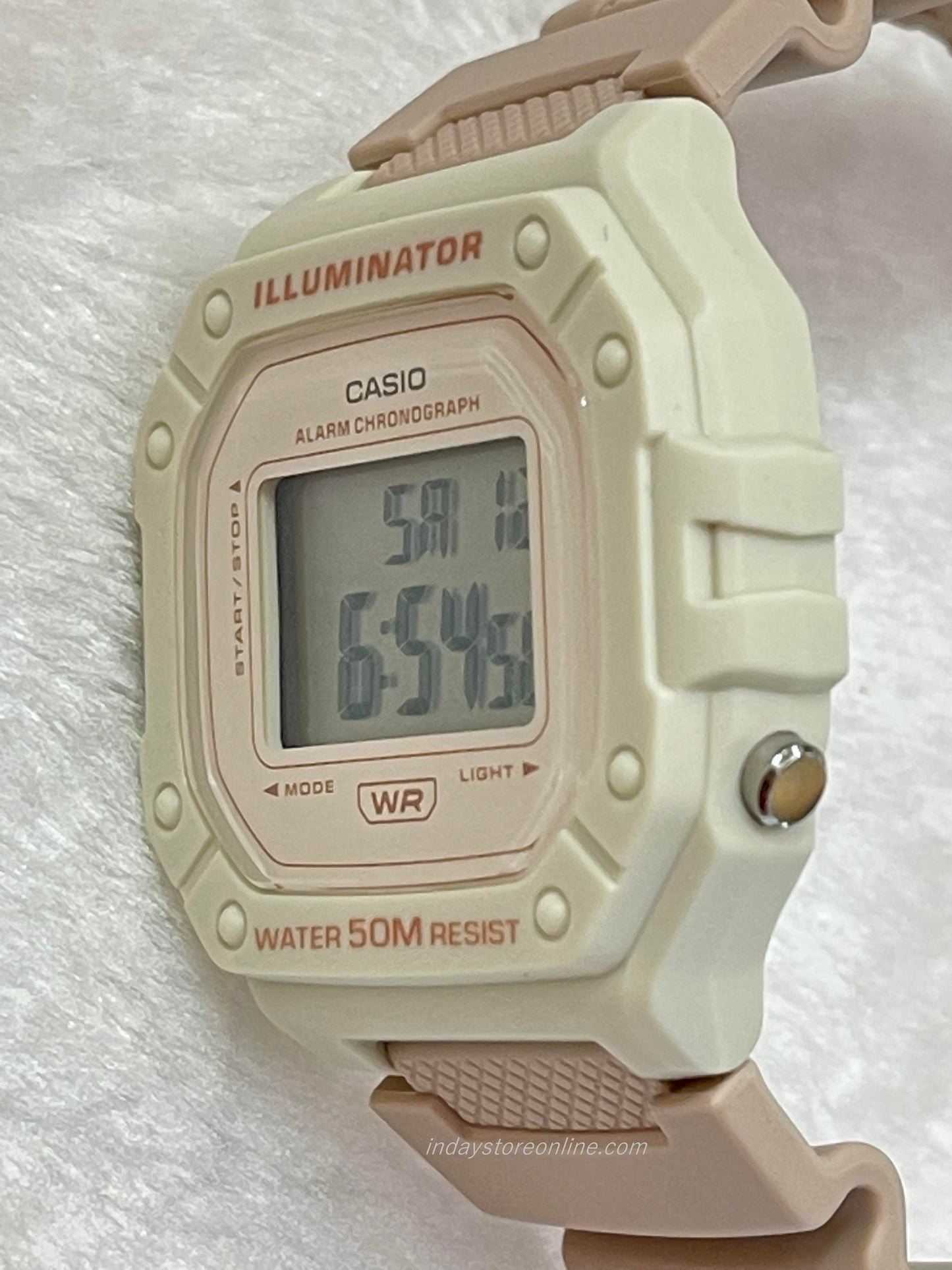 Casio Digital Women's Watch W-218HC-4A2 Sporty Design Pink Resin Strap