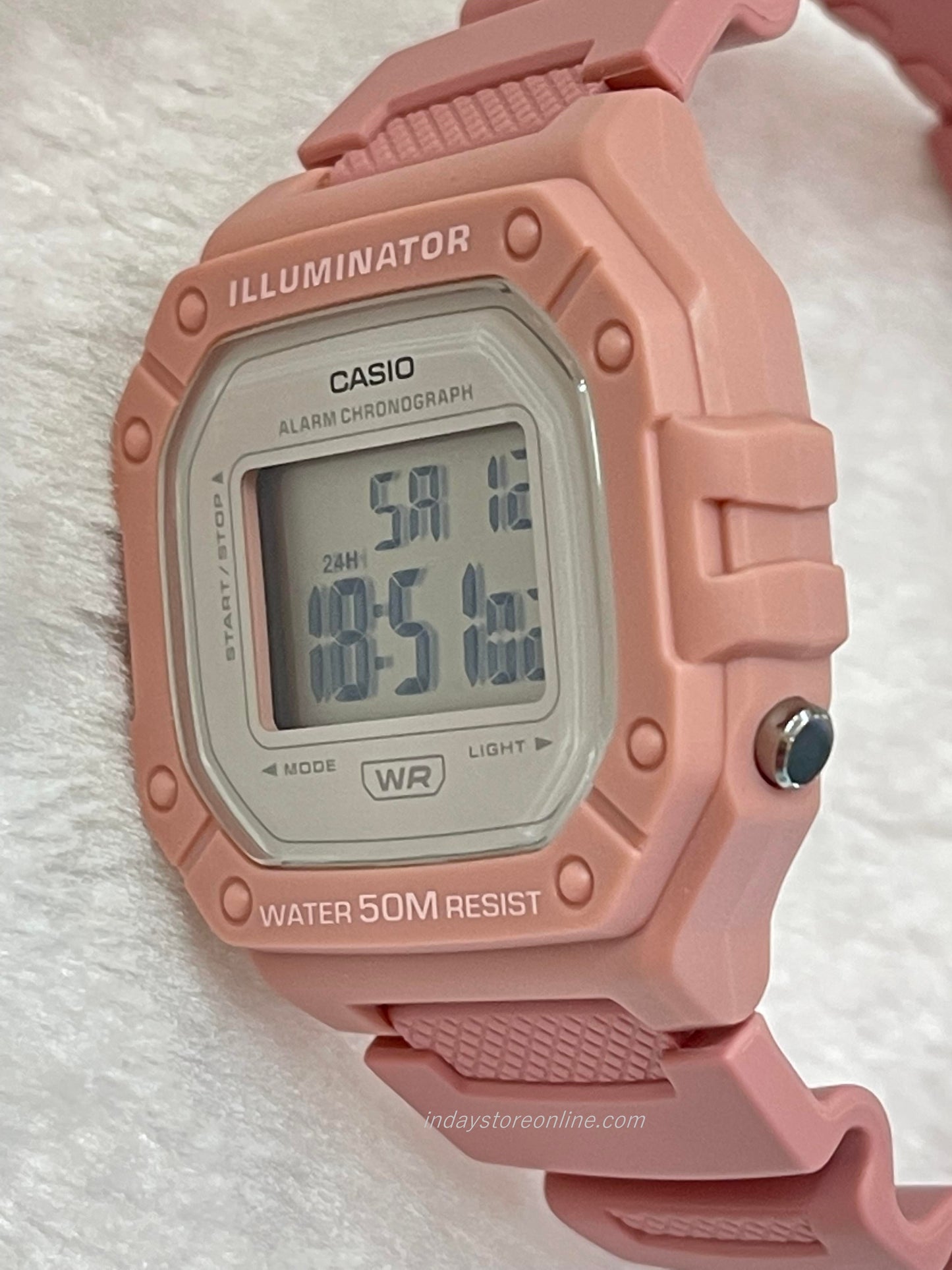 Casio Digital Women's Watch W-218HC-4A Digital Sporty Design Resin Band Resin Glass