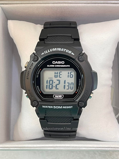Casio Digital Men's Watch W-219H-1A Casio Digital Men's Watch W-219H-8B Digital Resin Band Resin Glass Battery Life: 7 Years