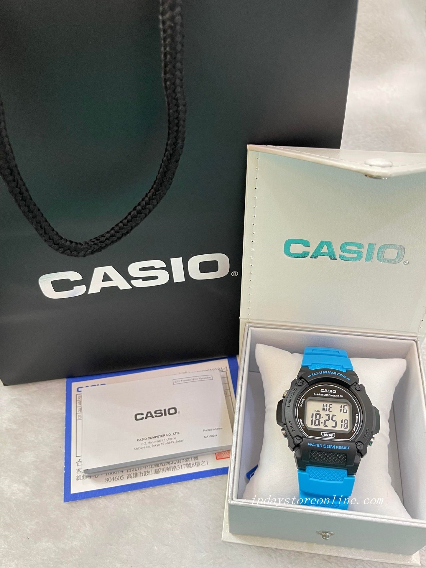 Casio Digital Men's Watch W-219H-2A2 Digital Sporty Desig Resin Band Resin Glass Battery Life: 7 Years