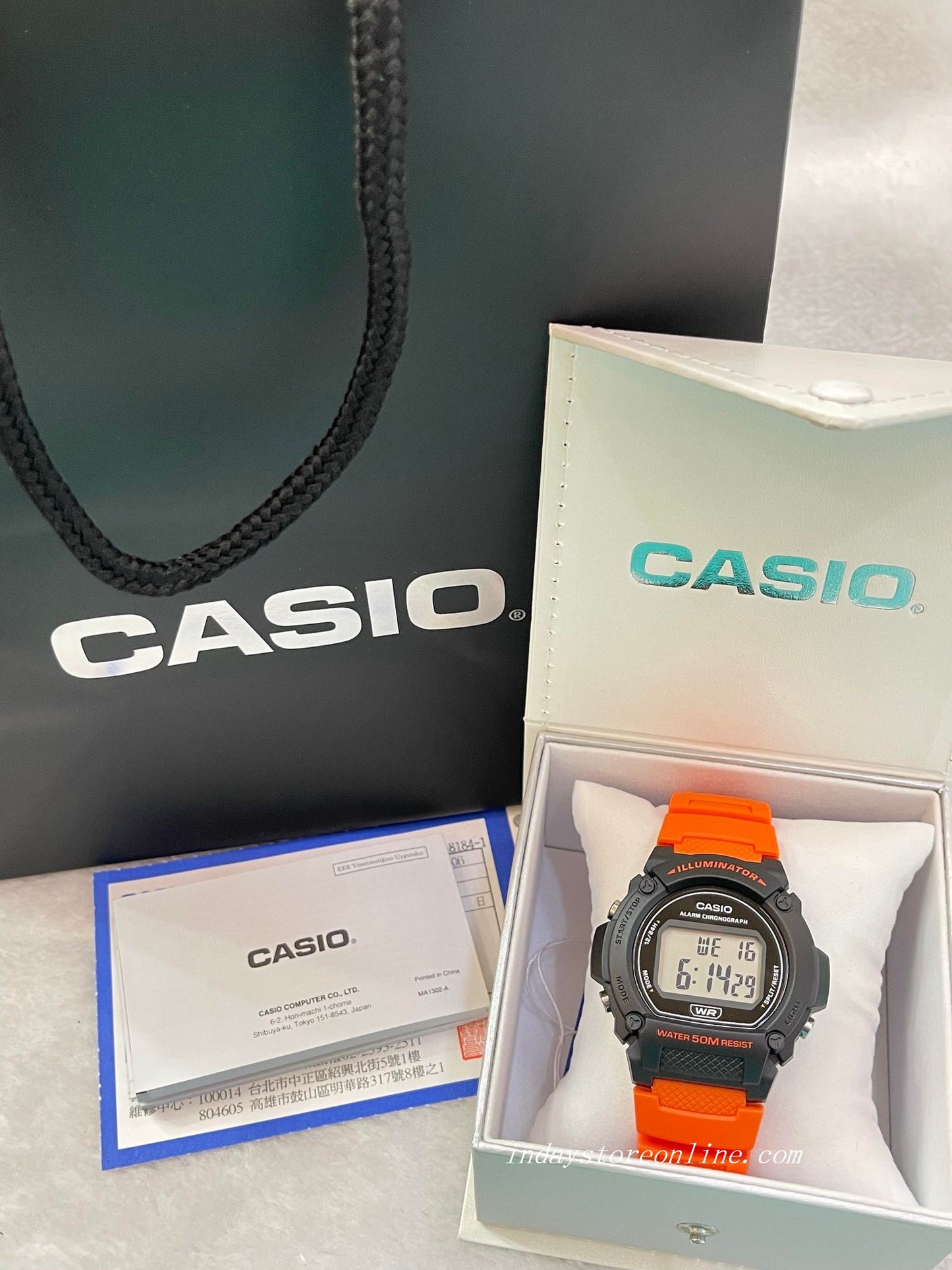 Casio Digital Men's Watch W-219H-4A Digital Sporty Design Resin Band Resin Glass Battery Life: 7 years