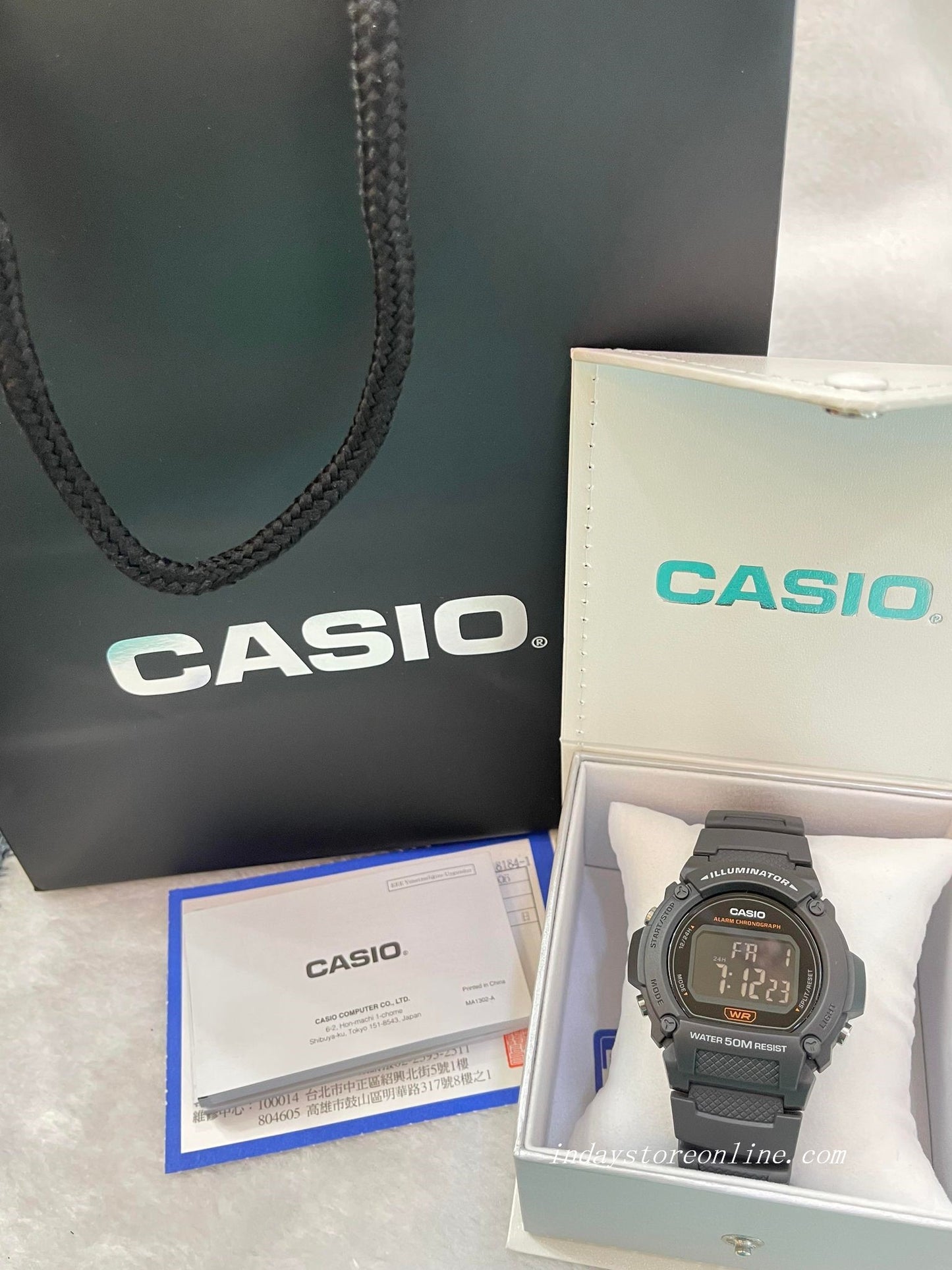 Casio Digital Men's Watch W-219H-8B Digital Resin Band Resin Glass Battery Life: 7 Years