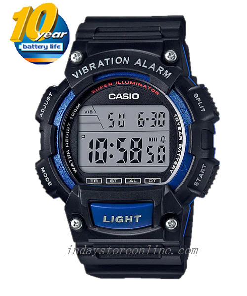 Casio Digital Men's Watch W-736H-2AV Digital Sporty Design Resin Band Resin Glass Battery Life: 10 years