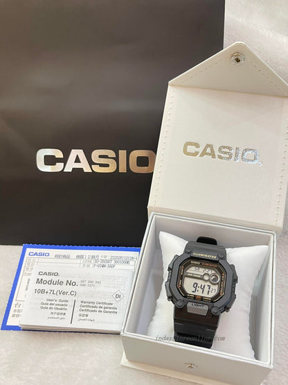 Casio Digital Men's Watch W-737HX-1A Digital Sporty Design Resin Band Resin Glass Battery Life: 10 years