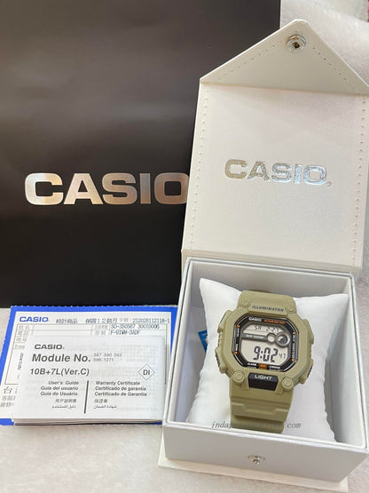 Casio Digital Men's Watch W-737HX-5A Digital Sporty Design Resin Band Resin Glass Battery Life: 10 years