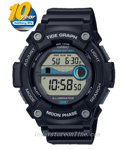 Casio Digital Men's Watch WS-1300H-1A Digital Sporty Design Resin Band Resin Glass Battery Life: 10 years