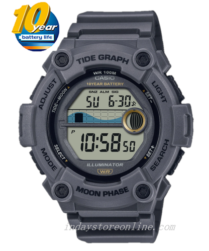 Casio Digital Men's Watch WS-1300H-8A Digital Sporty Design Resin Band Resin Glass Battery Life: 10 years