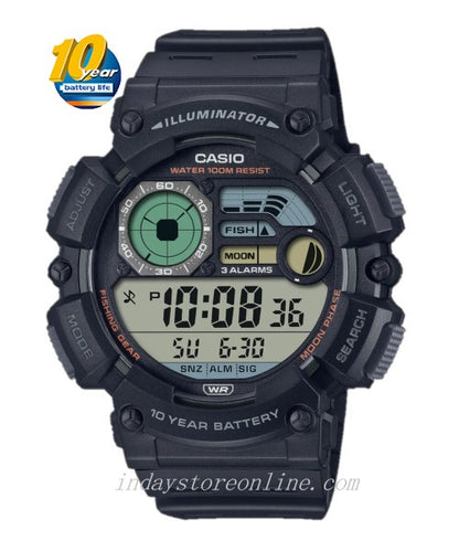 Casio Digital Men's Watch WS-1500H-1A Digital Resin Band Resin Glass Battery life: 10 years