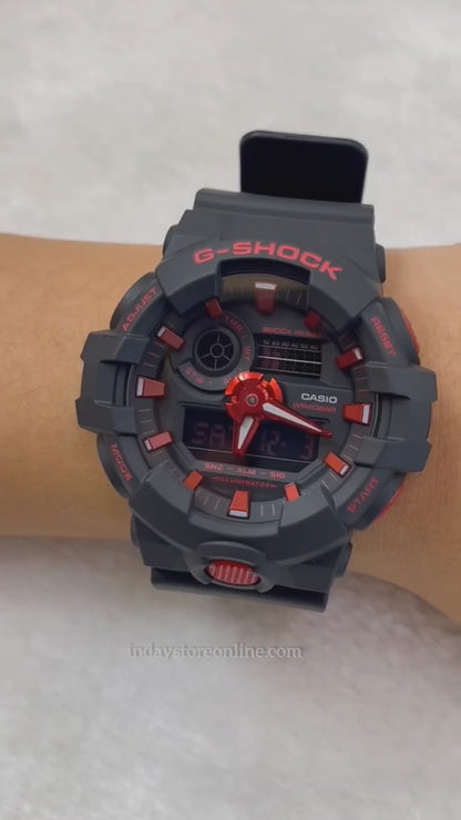 Casio G-Shock Men's Watch GA-2200BNR-1A Analog-Digital Black and Fiery Red 2200 Series